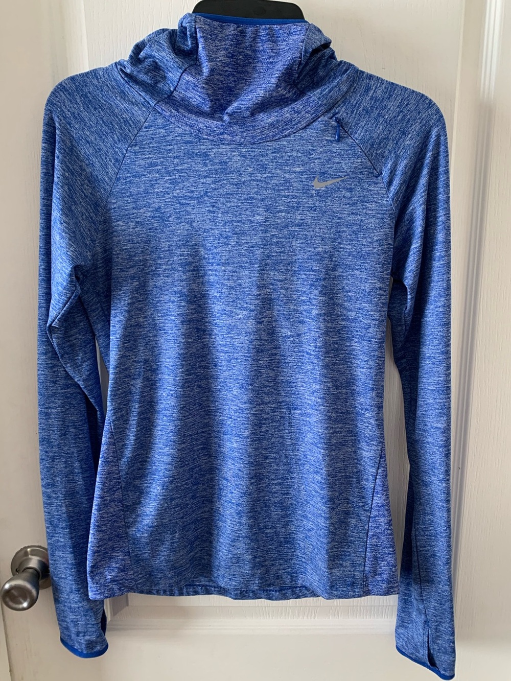 Nike running dri fit cowl neck hoodie with pocket